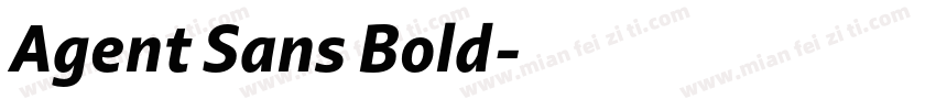 Agent Sans Bold字体转换